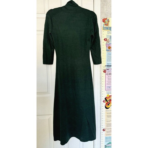 Peruvian Connection Alpaca Dress Women’s Small Dark Green 3/4 Sleeves Midi - Picture 11 of 13
